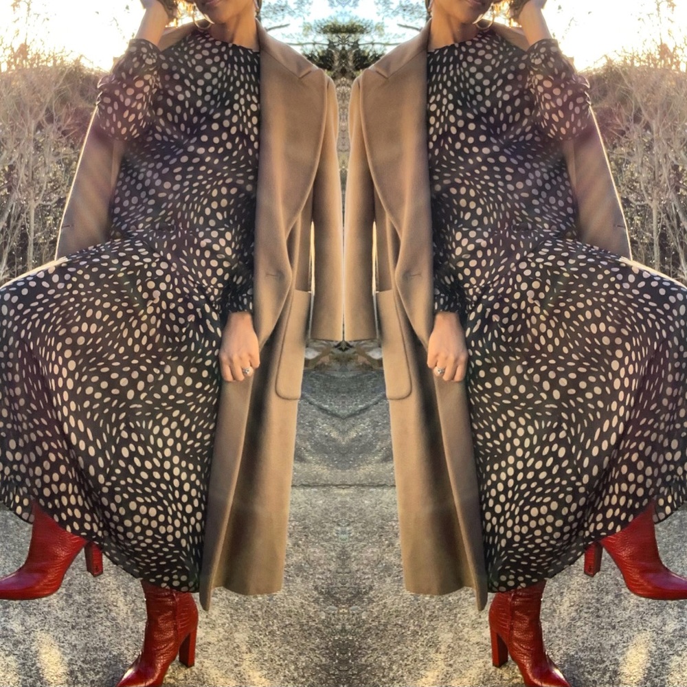 VINTAGE BLOUSON PLEATED DRESS